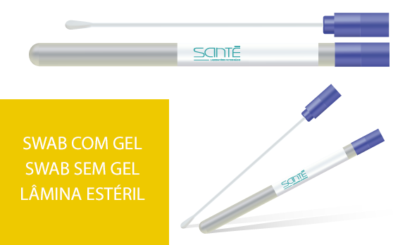 Exames para caninos e felinos, SWAB com gel e sem gel, e lâmina estéril | Laboratório Veterinário Santé